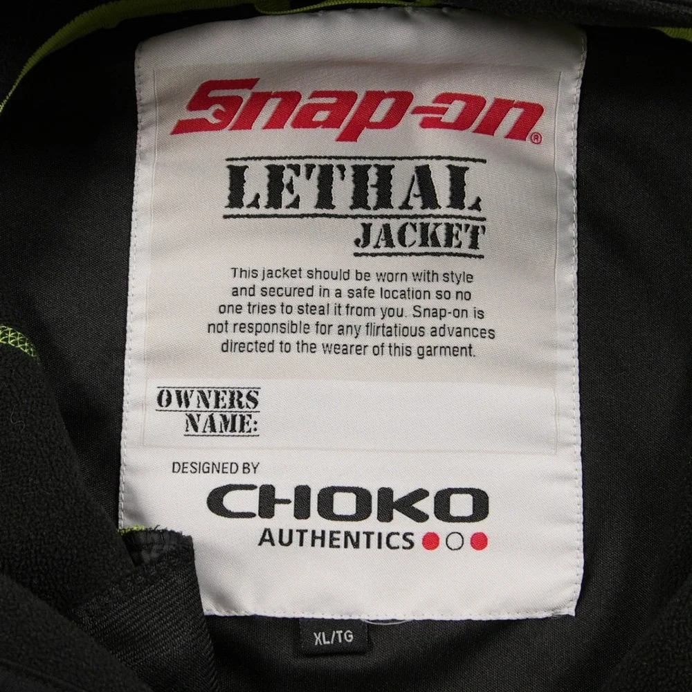 Snap-on Lethal Choko Softshell Fleece Lined Men Jacket XL Work Mechanic Tech